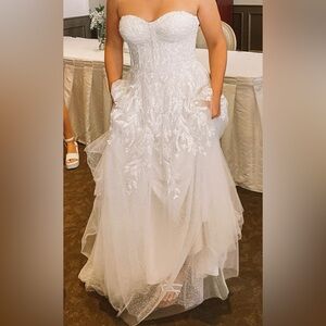 Melissa sweet strapless wedding dress